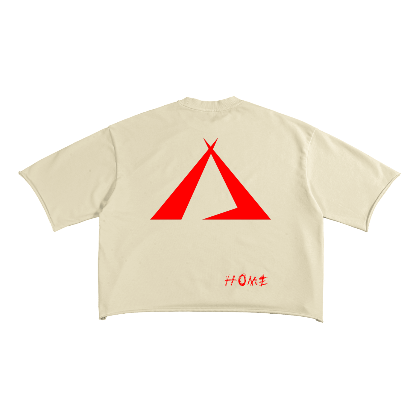TIPI [RED] French Terry Raw Edge T-Shirt