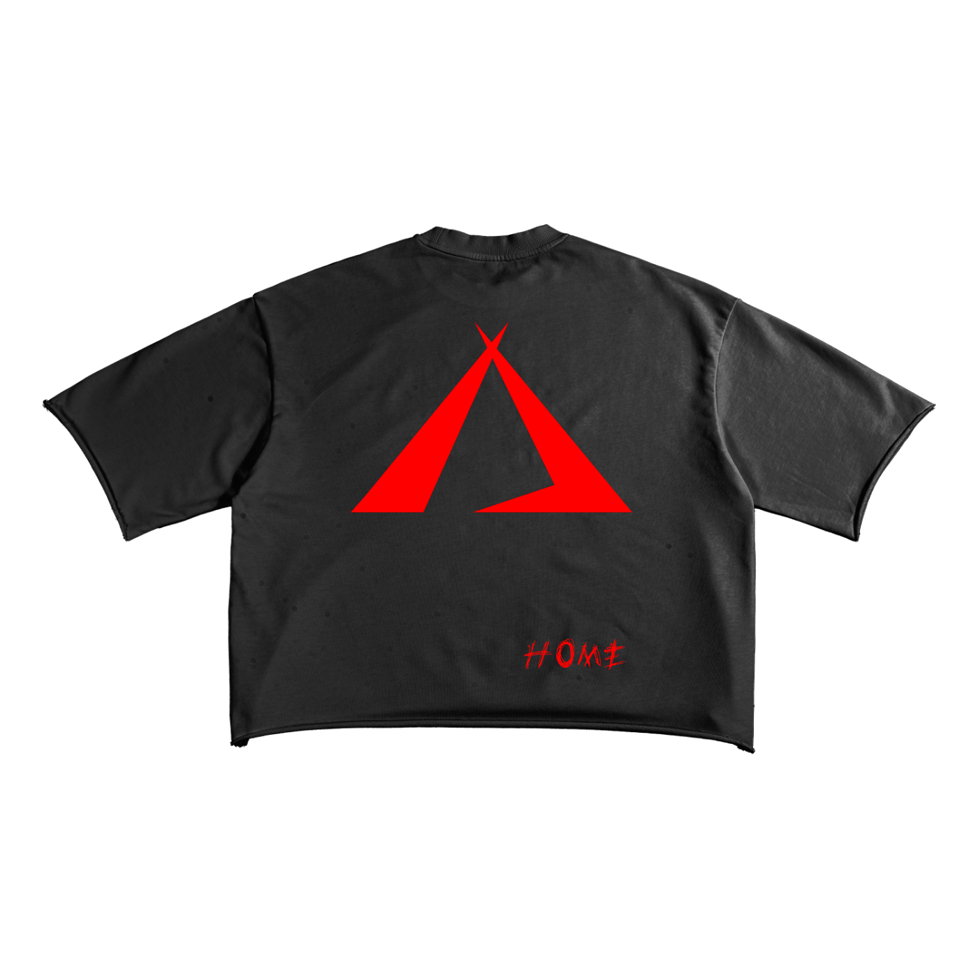 TIPI [RED] French Terry Raw Edge T-Shirt