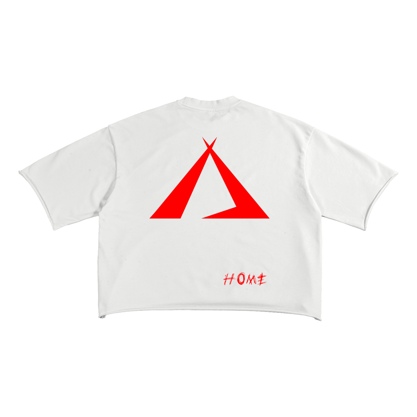TIPI [RED] French Terry Raw Edge T-Shirt