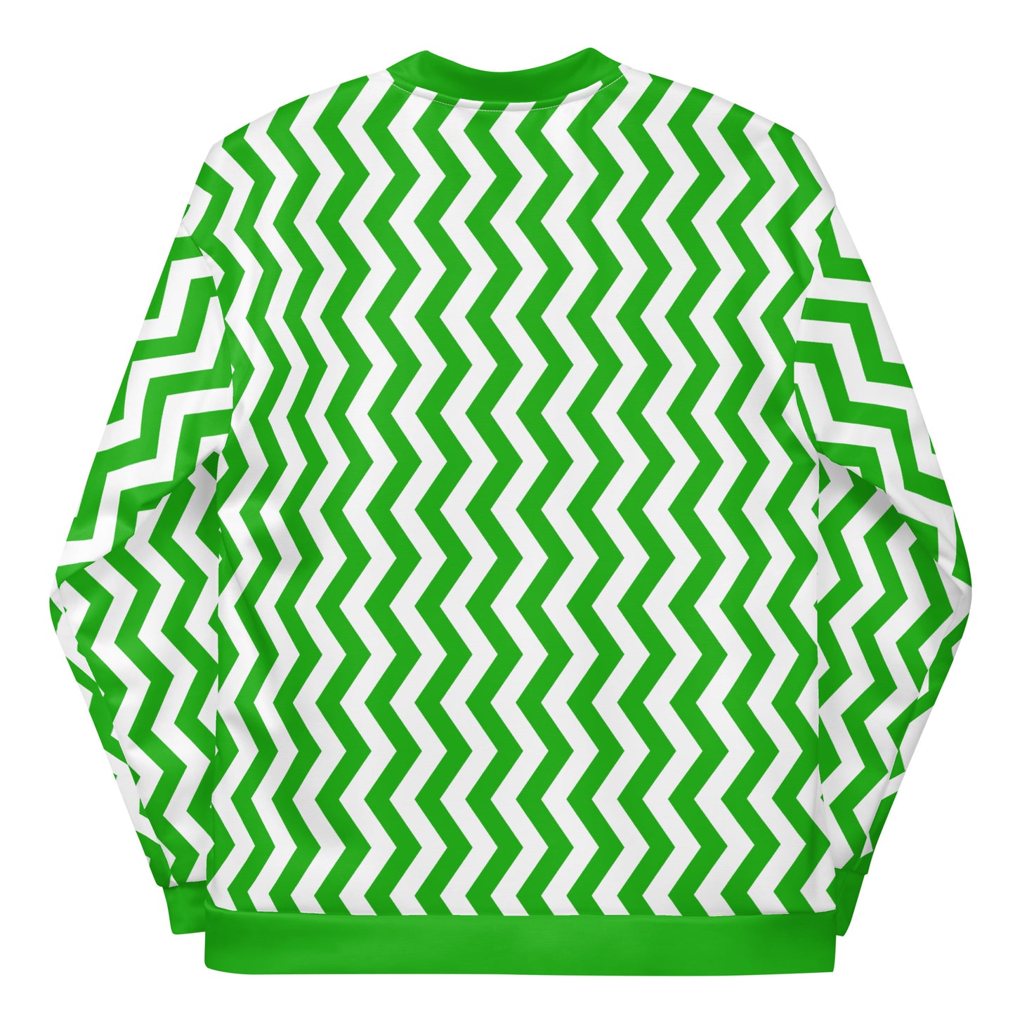 ANOYNTD Green ZIG ZAG Unisex Lightweight Bomber Jacket