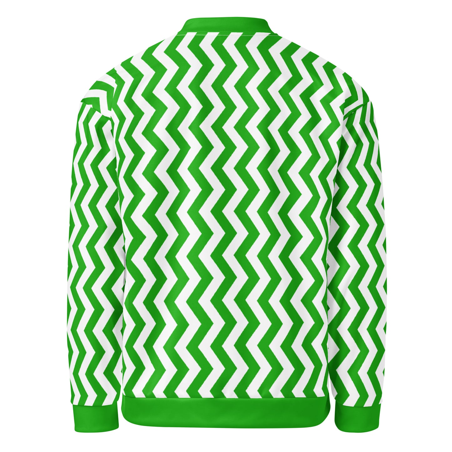 ANOYNTD Green ZIG ZAG Unisex Lightweight Bomber Jacket