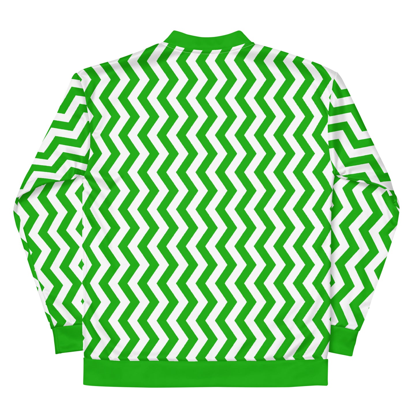 ANOYNTD Green ZIG ZAG Unisex Lightweight Bomber Jacket