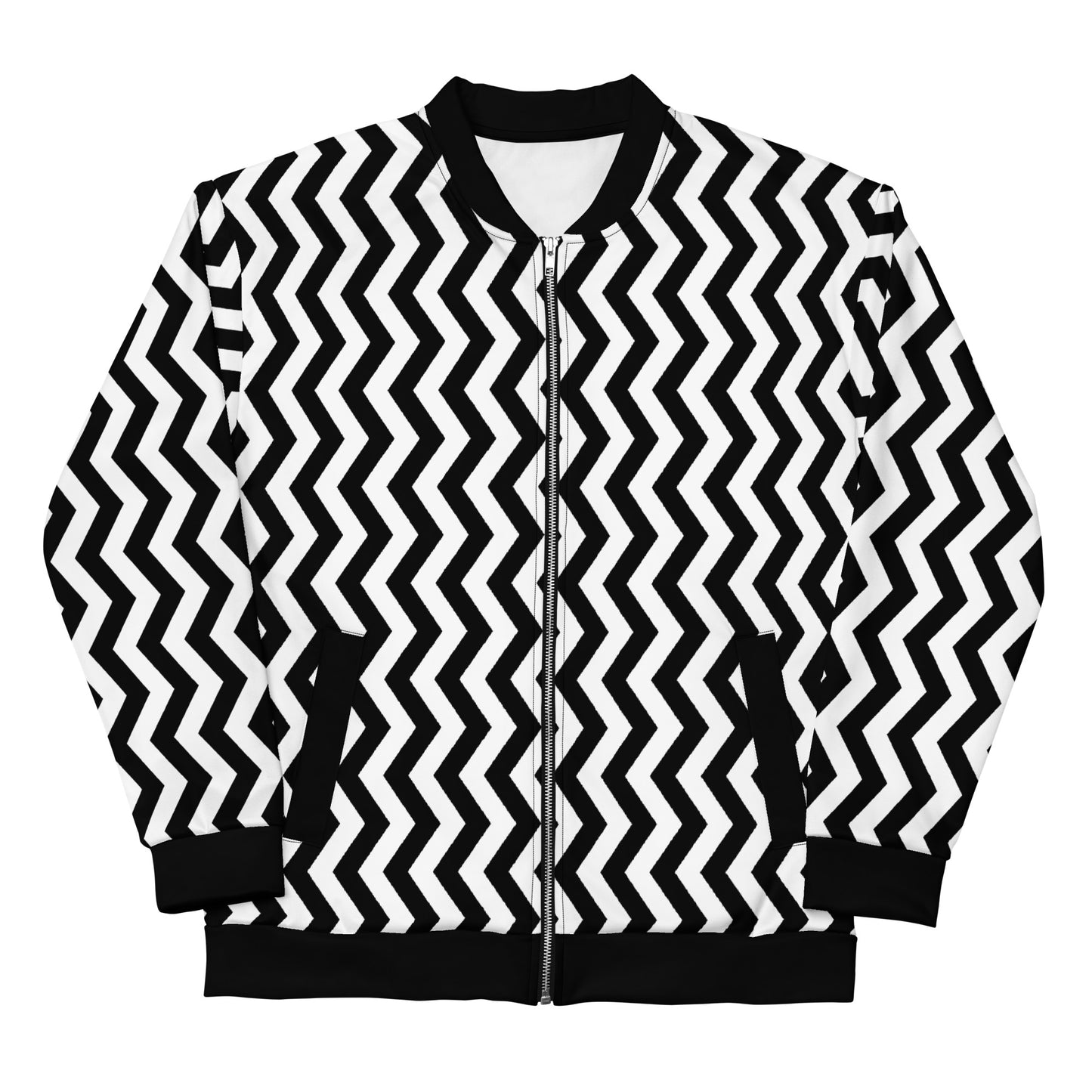 ANOYNTD ZIG ZAG Unisex Lightweight Bomber Jacket