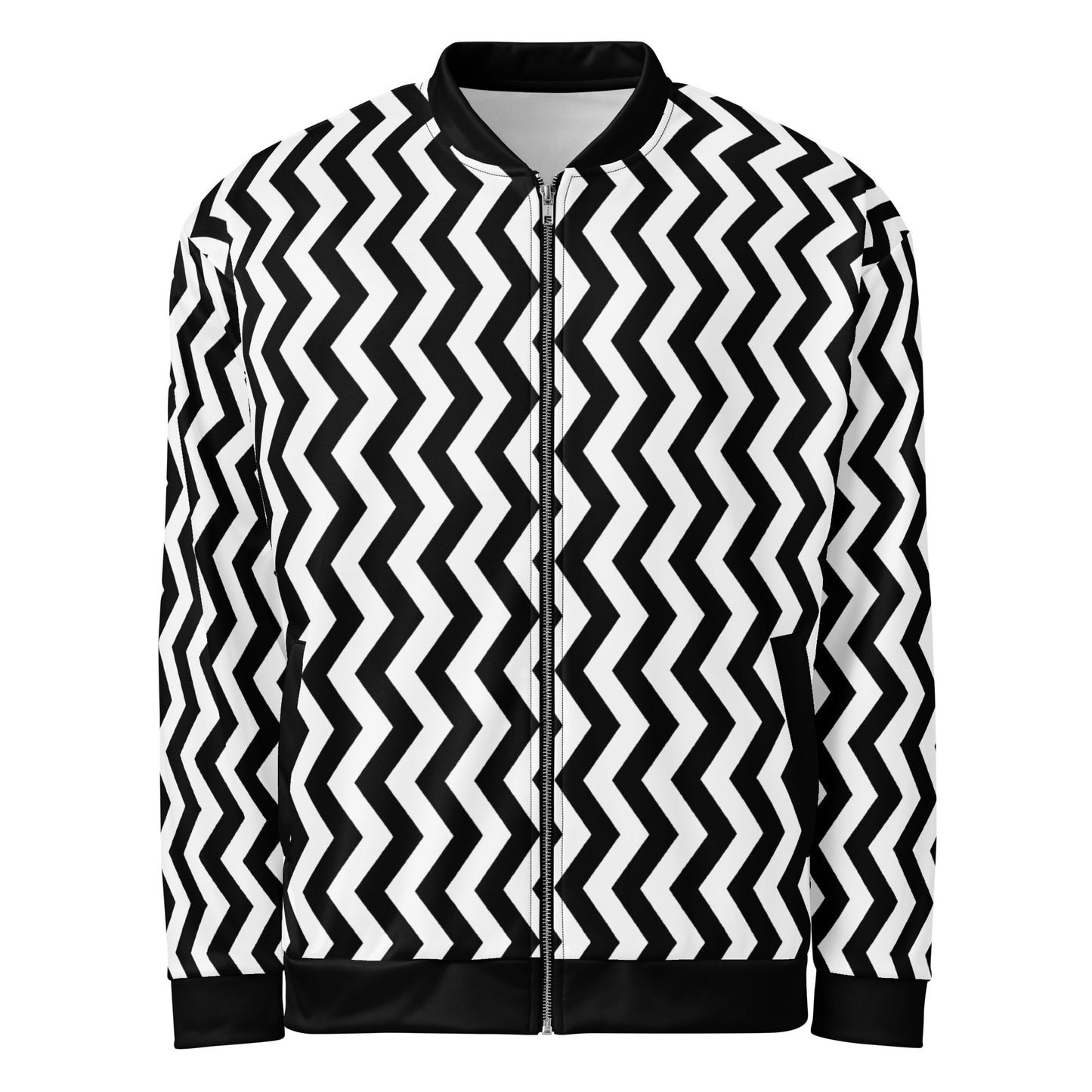 ANOYNTD ZIG ZAG Unisex Lightweight Bomber Jacket