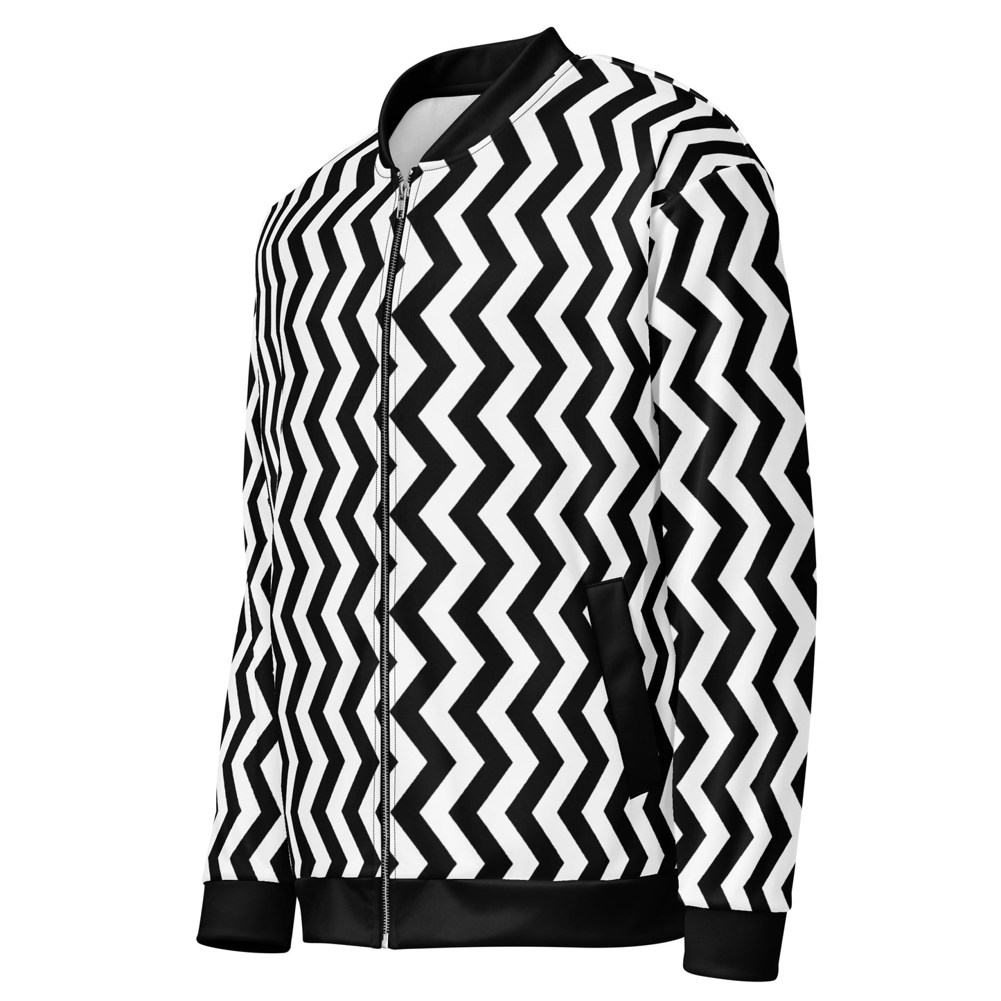 ANOYNTD ZIG ZAG Unisex Lightweight Bomber Jacket