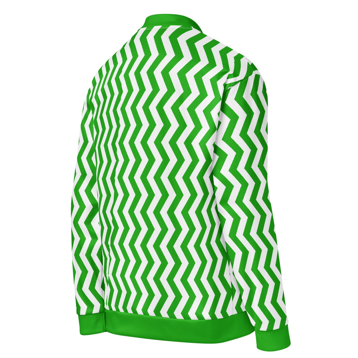 ANOYNTD Green ZIG ZAG Unisex Lightweight Bomber Jacket
