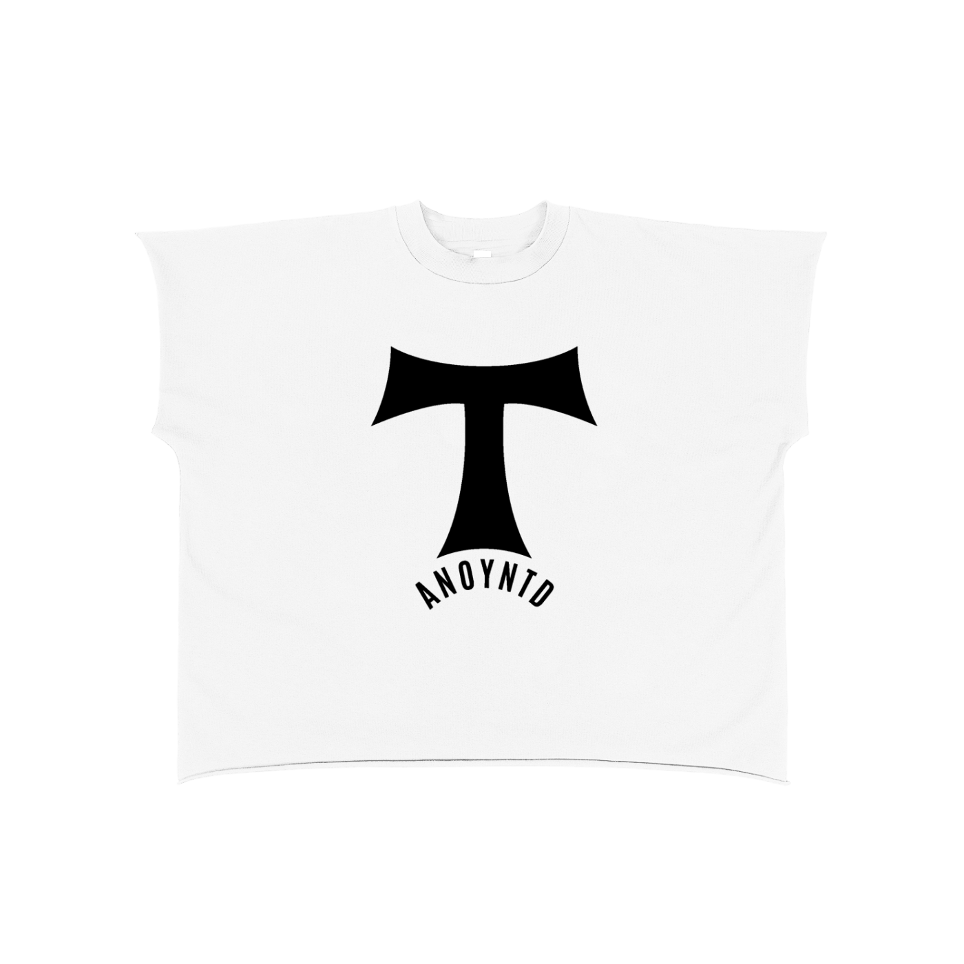 Raw Edge Boxy Non-Shrink T-Shirt